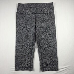 Lululemon Wunder Under Crop Leggings Size 10‎ Grey